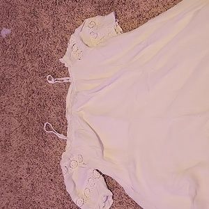 Flowy White strapped T shirt